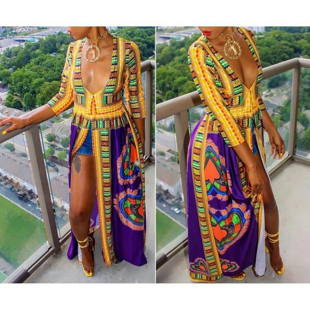 Dashiki Maxi Coat